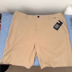 Hurley Phantom Boardwalk Men's Flat Front Tan Hybrid Shorts (NWT)